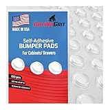 Pack of 100 Cabinet Door Bumpers - 1/2” Diameter Clear Adhesive Pads for Drawers, Glass Tops, Cutting Boards, Picture Frames, Small Furniture