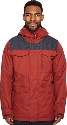 Burton Mens Covert Jacket, Fired Brick/Denim, Small
