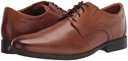 Clarks Men's Whiddon Plain Oxford, Dark Tan Leather, 10.5 | Image 6