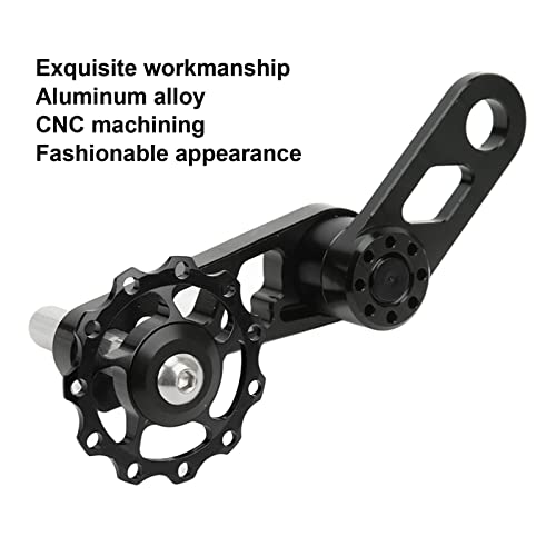 Vbestlife Single Speed Chain Tensioner, Aluminum Alloy Folding Bike Chain Stabilizer Bike Chain Tensioner For Single Speed Folding Bike(Black) #TOP2