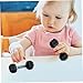 Jorzer Dumbbells for Baby 2Pcs 1.8x4.7 Mini in Silicone Hand Weight Lifting Set for Fitness Exercise Funny Sport Toys for Toddlers (Black) Sporting_Goods..