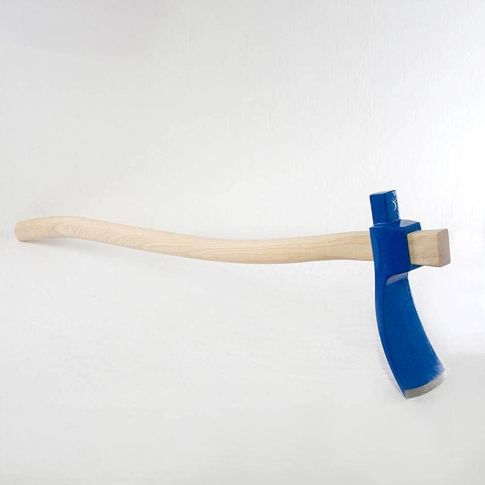German Straight Woodshaping Adze 32 inch Hickory Handle Steel Blade
