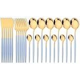Numero Di Utenti:6 Set Di Stoviglie Da 24 Pezzi Set Di Posate Da Tavola In Acciaio Inossidabile Coltello Forchetta Cucchiaio Da Tè Set Di Posate Da Cucina In Argento