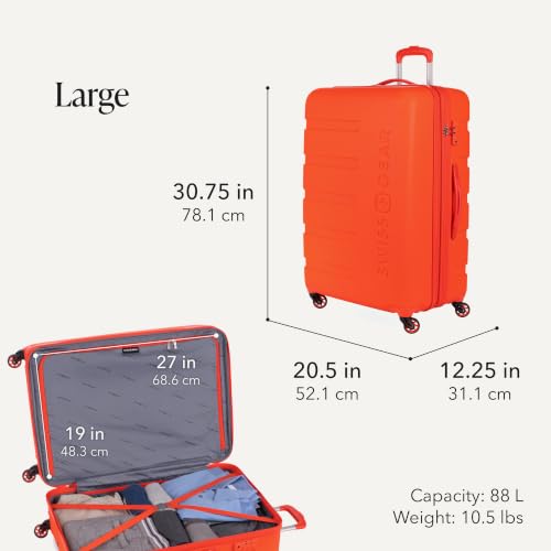 Image of SwissGear 7366, Orange, 2-Piece Set (19 /27), Signature Hardside Expandable Luggage With Spinner Wheels