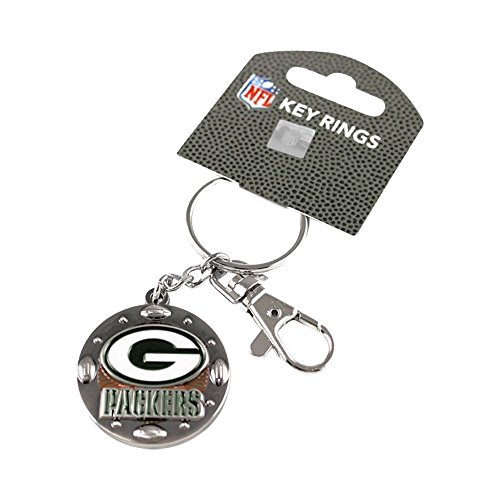 aminco NFL Green Bay Packers Impact Keychain, Silver, One Size