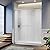 SUNNY SHOWER 60 in W x 72 in. H Semi-Frameless Shower Door 2 Sliding Door, Frosted Glass 1/4 inch Corner Shower Door Brushed Nickel Finish