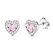 CASSIECA Pendientes Pequeños de Plata Esterlina 925 Mariposa Circonita Aretes de Margarita Pendientes de Niña Pendientes en forma de Corazón Pendientes para Niños Niñas y Preadolescentes