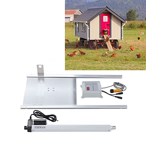 Automatische Tür für Hühnerstall, Geflügelstalltür mit Timer und Lichtsteuerung, Ferngesteuerte Tür für Geflügelzucht(EU… – Bild 3