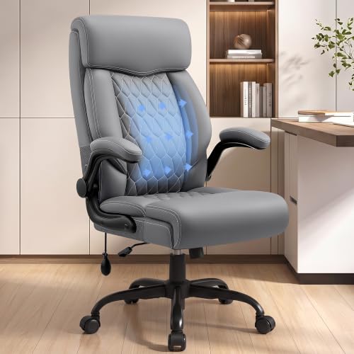 Image of Ergonomic Office Chair with Lumbar Support, Grey