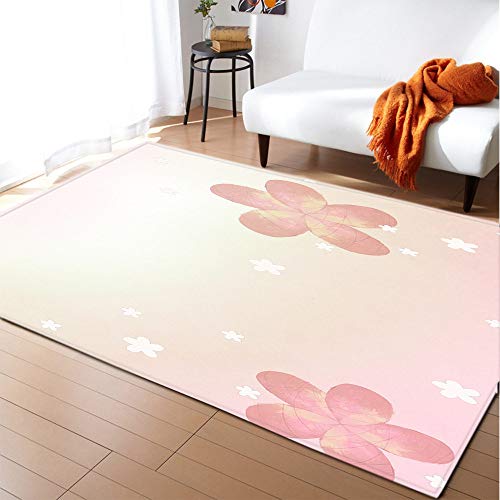 Flores De Ciruelo Bohemio Alfombras Antideslizantes Alfombra Decorativa Grandes Nórdicos Imprimir Arte Abstracto Minimalista Decoracion De Salón Comedor Dormitorio Cocina,63×48 Pulgadas (160.0×1 Cover