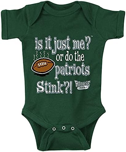Rookie Wear by Smack Apparel New York Football Fans. is It Just Me?! (Anti-NE) Baby (NB-7T) (Forest Green Onesie, 18 Months)