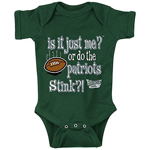 Rookie Wear by Smack Apparel New York Football Fans. is It Just Me?! (Anti-NE) Baby (NB-7T) (Forest Green Onesie, 18 Months)