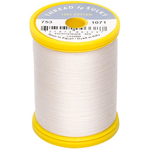 Hilo Sulky Cotton & Steel 50wt 660yd Blanco miniatura 1