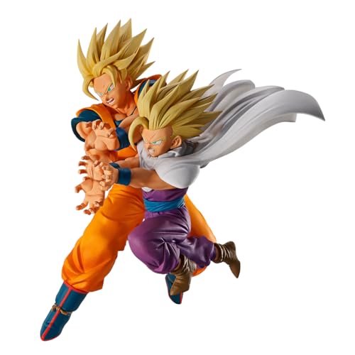 Ichibansho Dragon Ball Z Son Goku & Son Gohan Spectacle Battle Figure | Statua anime da collezione | Modello altamente dettagliato per fan e collezionisti
