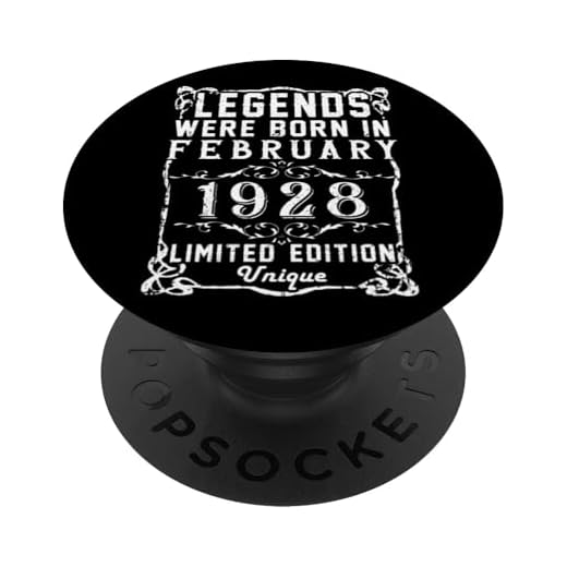 Cumpleaños Febrero 1928 Edición Limitada Regalo February PopSockets PopGrip Intercambiable