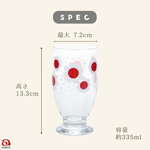 Miniatura 7 de Aderia Retro 1857 - Vaso de Alice con base 112 onzas líquidas 113fl oz también para flotadores y parfaits cuidadosamente embalado fabricado en Japón