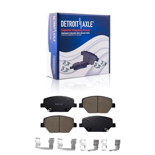 Image of Detroit Axle - AWD Brake Kit for 2016 2017 2018 Buick Envision, Disc Brake | Rotors Ceramic Brake Pads with Hardware Replacement 12.64 inch inch Front and 12.40 inch inch Rear Rotors