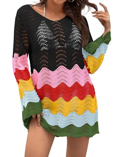 BB&KK Womens Swimsuit Crochet Swim Cover Up Long...