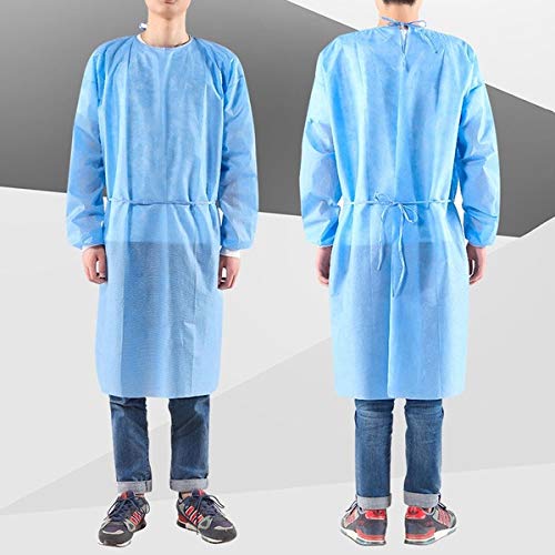 Long Sleeve Disposable Gown, expertly designed to be fluid-proof for maximum protection. Available in a convenient pack of 50, these gowns are a must-have for anyone prioritising safety and hygiene
