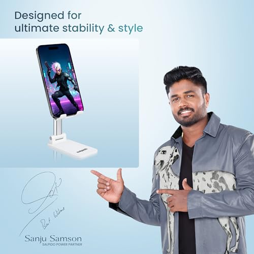 Image of SL-22 Adjustable Mobile Stand for Desk, Folding Mobile Stands, Portable and Flexible Mobile Holder with Universal Compatibility, Stable & Solid Table Mobile Stand, Hands-Free Viewing