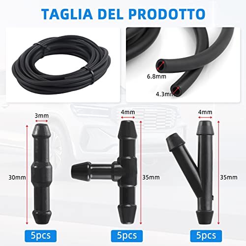 CarBole 6 m Kit Tubo Tergicristallo,Tubo Lavavetri...