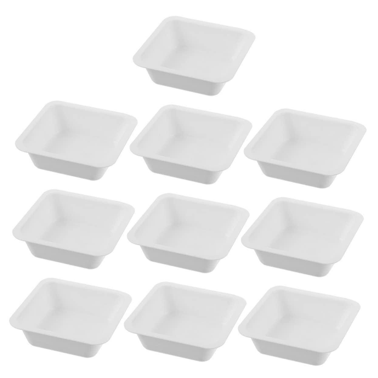 ABOOFAN 10pcs Plastic Weighing Dish Weighing Tray Weigh Boat Lab Scale Mix Pour Static