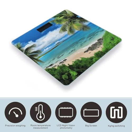 Báscula digital de baño con diseño Tropical Palm Tree miniatura 3