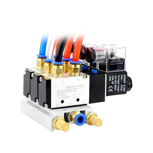 Válvula solenoide 4V310-10 AC220V de 5 vías y 2 posiciones para control neumático 3