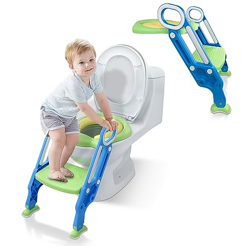 SUBTLETY Toilettensitz Kinder Toilettentrainer mit Verstellbarer Treppe &...