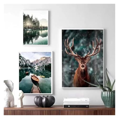Affiche et édition vue sur le lac déco murale moderne XENITE - 3