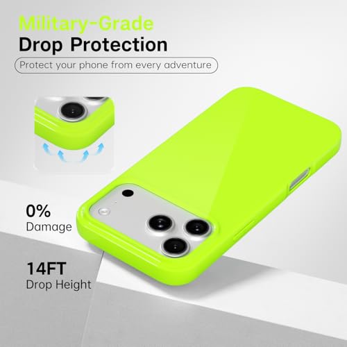 Coque iPhone 17 Pro Max silicone souple Svanove fine vert fluo