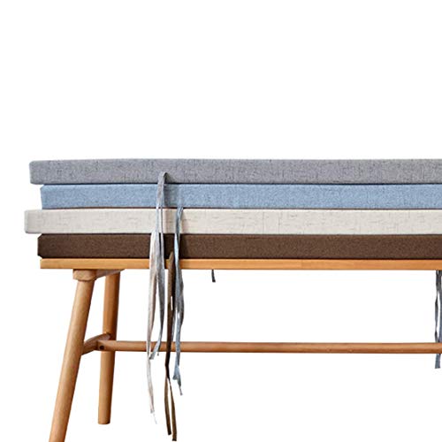 LRuilo Coussin d'intérieur de qualité supérieure pour banc de 3/5 cm d'épaisseur, 100/120 cm avec attache, 2 ou 3 places coussins de jardin pour extérieur (vert, 120 x 35 x 3 cm) Cover