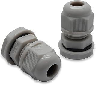 4 Pack Nylon Cable Glands wIth Gasket and Lock-Nut Waterproof Fitting Connector RG7/RG9/RG11/RG13.5