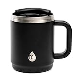 MUHU TAL Stainless Steel Boulder Mug 14 fl oz, Pink (Black)