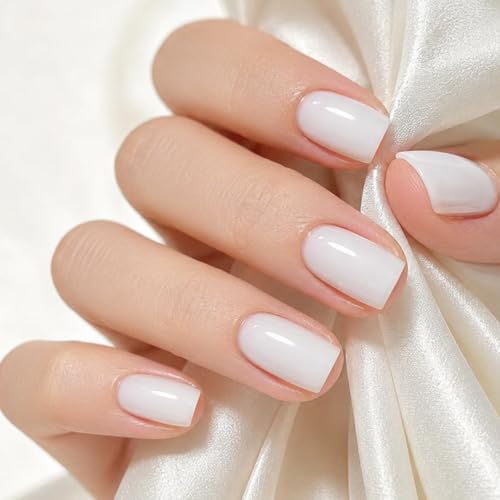 Image of AZUREBEAUTY 18ml Rubber Base Builder Gel Polish for Nails, Milky White Rubber Base Coat, Self-Leveling Apex Building Nail Strengthener, Long Lasting Soak Off UV LED for Thin Weak Brittle Nails