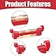 Funngy Schnurwasserwaage,10 PCS Profi Schnurwasserwaage Mini 75mm Rot aus ABS Schnurlinien-Richtwaage Wasserwaage Schnur Set für Maurerarbeiten Klempnerarbeiten Rinnenarbeiten