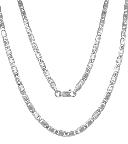 JEWELHEART 14K Real Gold Valentino Mirror Link Necklace