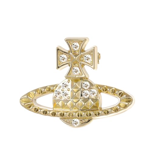 Image of Dreuyet Saturn Planet Brooch Pin for Women Ladies Dainty Rhinestone Star Lapel Pin Cubic Zirconia with Crystal Planet Brooch Fashion Dress Accessories Jewelry for Suit Clothing Jackets Badges