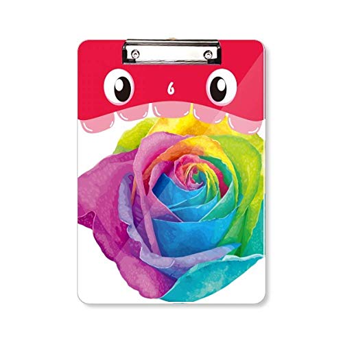 Porte-documents A4 LGBT avec pince solide et motif floral Pride