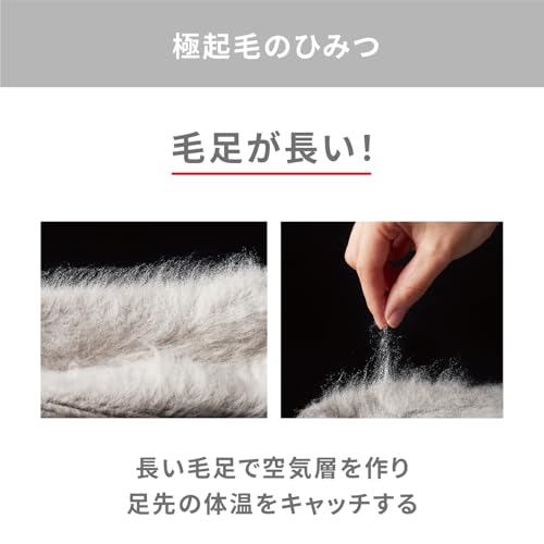 サーモス &ONDO アンドオンド 起毛であったかルームソックス ロング丈 22-25cm ベージュ の商品画像 4