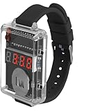 Kit de Montre Électronique DIY avec Boîtier Transparent   Horloge LED à 4 Chiffres, Soudure pour Débutants, Projet Bracelet en Silicone Doux, Affichage Automatique, Économie d'Énergie, Noir