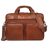 AUF EINEN BLICK: Großes Hauptfach für breite DIN A4 Ordner | Separates Laptopfach für 15 - 15,6 Zoll Notebook (38,5 x 29 cm) | Praktische Trolleyhalterung auf der Rückseite | Abmessungen (BxHxT): ca. 40 x 29 x 12 cm | Material: echtes Rindsleder | Gewicht: 1350 g | Hersteller: STILORD | Auch als Macbooktasche für 16 Zoll Macbook Pro geeignet