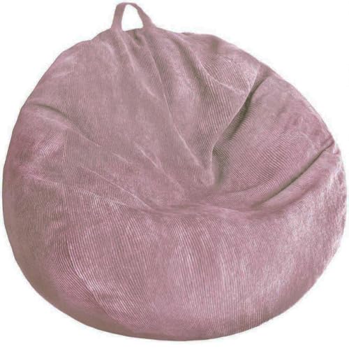 Kisoy Bean Bag Chair Cover (No Filler) Stuffed Animal Storage, Washable Ultra Soft Corduroy, Sack Bean Bag for Organizing Plush Toys or Textile, Pets Dogs/Cats, Lazy Beds