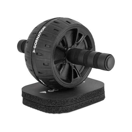 GORNATION Ab Wheel, Roue Abdominale, Roulette Abdominaux, Ab Roller, Outil d'entraînement Efficace pour les Abdominaux, Avec Genouillères, Roue Abdo Adapté...