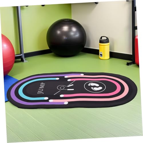 Tapete ovalado para entrenamiento de cuerda de salto 31.5x19.3in poliéster y silicona miniatura 7