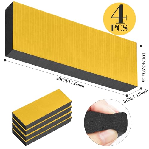 PUWOWYE 4 Garagen Wandschutz 30 x 10 x 3 cm, Selbstklebender Kantenschutz Schaumstoff, Autotür Schutz Garagenwand, Türkantenschutz für Autotüren, Garagen und Carport, Schwarz
