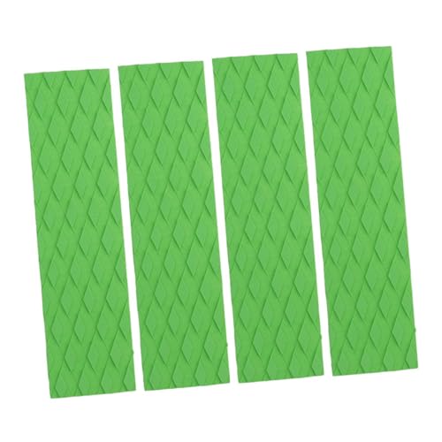 SM SunniMix 4Pcs Surfboard Traction Pads, Boat Decking Sheet, Anti Slip Boat Floor Mat, EVA Deck Grip Pad for Skimboard Skateboard, Green