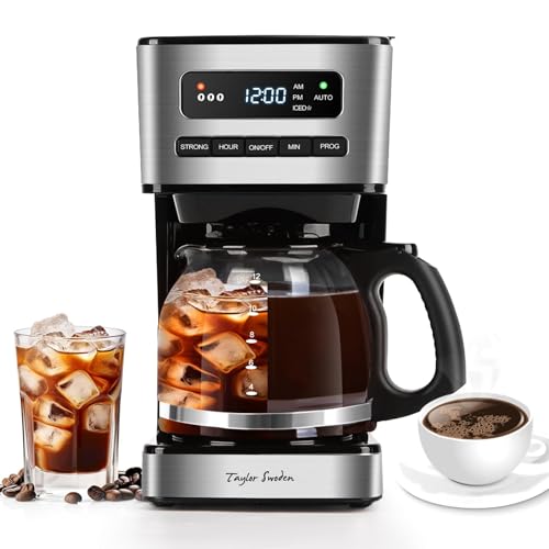 Taylor Swoden Kaffeemaschine 1,8L mit 24H Timer, Eiskaffee-Modus, 3-stufige Stärkeauswahl...