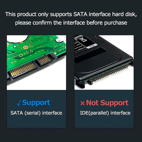Image of sancy 2.5 inch External Hard Drive Enclosure, USB-C 3.1 Gen 2 SATA III for SSD /HDD - Tool-Free, High-Speed, Plug & Play