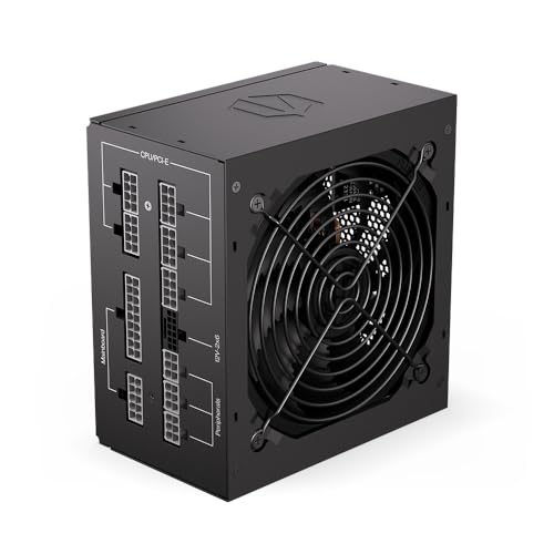 ENDORFY Supremo FM6 Gold 1000W, Alimentation PC ATX 3.1, Certification 80 Plus® Gold, Fonctionnement Silencieux, Ventilateur Fluctus avec Roulement FDB, Condensateurs 100% Japonais, Gestion des Câbles